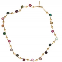 Marco Bicego Paradise 18k Yellow Gold Mixed Stone Necklace Marco Bicego Paradise 18k Yellow Gold Mixed Stone Necklace