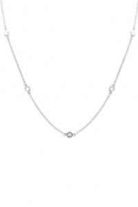 Effy Jewlery 14K White Gold 18 Diamond Necklace, .21 TCW