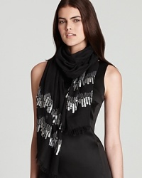 Dress up looks-from the office to cocktails-with this lightweight, sequin-embellished wrap from Collection 59. Dress up looks-from the office to cocktails-with this lightweight, sequin-embellished wrap from Collection 59.