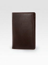 Exterior clip functions as money clip, while interior flap and card pocket secure your cards.Two card slotsLeather3W x 4HImported Exterior clip functions as money clip, while interior flap and card pocket secure your cards.Two card slotsLeather3W x 4HImported