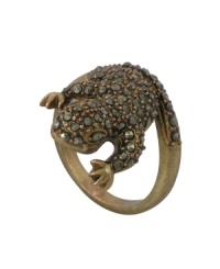 An alluring amphibian. Channel your wilder side in City by City's chic cocktail ring. Crafted in nickel-free mixed metal with sparkling marcasite accents. Sizes 5, 6, 7, 8 and 9.