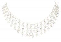 Anne Klein Beacon Silver-Tone Crystal Triple Row Shaky Necklace Anne Klein Beacon Silver-Tone Crystal Triple Row Shaky Necklace