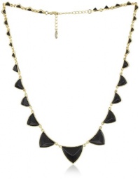 House of Harlow 1960 Gold-Plated Pyramid Station Black Resin Necklace House of Harlow 1960 Gold-Plated Pyramid Station Black Resin Necklace