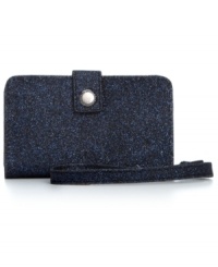 Here's something to talk about. Get some glimmer going with this too-cool-for-school wristlet case from BCBGeneration that stashes your phone, cash and cards in serious style. Here's something to talk about. Get some glimmer going with this too-cool-for-school wristlet case from BCBGeneration that stashes your phone, cash and cards in serious style.