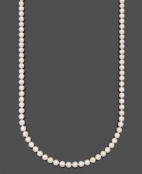 Layer your neckline in sophistication. Belle de Mer necklace features AA Akoya cultured pearls (7-7-1/2 mm) set in 14k gold. Approximate length: 30 inches. Layer your neckline in sophistication. Belle de Mer necklace features AA Akoya cultured pearls (7-7-1/2 mm) set in 14k gold. Approximate length: 30 inches.