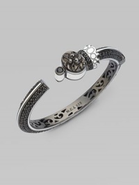 From the Pavé Column Collection. Black sapphire along sterling silver with enamel trim.Black spinel Enamel Sterling silver Width, about ½ Sidekick hinge Imported From the Pavé Column Collection. Black sapphire along sterling silver with enamel trim.Black spinel Enamel Sterling silver Width, about ½ Sidekick hinge Imported