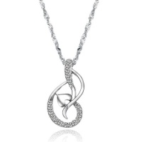 MiniBlue Staggered Platinum Plating Necklace MiniBlue Staggered Platinum Plating Necklace