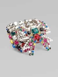Make a statement in this chunky and colorful, Swarvoski crystal accented design. Swarvoski crystalsGlass pearlsPolished steelLength, about 7¾Tongue-and-box clasp closureMade in Italy Make a statement in this chunky and colorful, Swarvoski crystal accented design. Swarvoski crystalsGlass pearlsPolished steelLength, about 7¾Tongue-and-box clasp closureMade in Italy