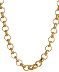 All that glitters in gold. Kenneth Cole's simply stylish link necklace comes in polished, gold tone mixed metal. Approximate length: 18 inches + 3-inch extender. All that glitters in gold. Kenneth Cole's simply stylish link necklace comes in polished, gold tone mixed metal. Approximate length: 18 inches + 3-inch extender.