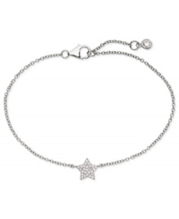 Wish upon a star. CRISLU's children's bracelet is embellished with sparkling pave cubic zirconias (1/8 ct. t.w.) and set in platinum over sterling silver. Approximate length: 6 inches. Wish upon a star. CRISLU's children's bracelet is embellished with sparkling pave cubic zirconias (1/8 ct. t.w.) and set in platinum over sterling silver. Approximate length: 6 inches.