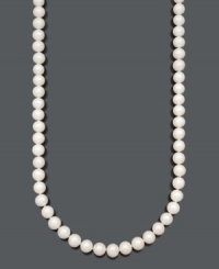 A long layer of pearl adds extra dimension and sophistication to your look. Belle de Mer necklace features cultured freshwater pearls (10-11 mm) with a 14k gold clasp. Approximate length: 36 inches. A long layer of pearl adds extra dimension and sophistication to your look. Belle de Mer necklace features cultured freshwater pearls (10-11 mm) with a 14k gold clasp. Approximate length: 36 inches.