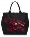 Easygoing with some urban cool, this tote from LeSportsac is the ultimate bag about town. Spacious, sequin splashed with pockets aplenty, it flaunts free-spirited city girl style.