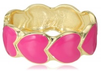 Betsey Johnson Holiday Boxed Heart Hinged Bangle Bracelet in a Betsey Johnson Pink Leopard Gift Box Betsey Johnson Holiday Boxed Heart Hinged Bangle Bracelet in a Betsey Johnson Pink Leopard Gift Box