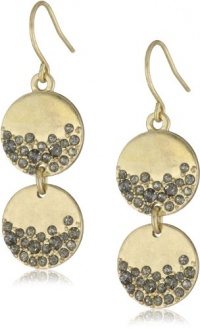 Kenneth Cole New York Urban Glitz Pave Double Disc Drop Earrings Kenneth Cole New York Urban Glitz Pave Double Disc Drop Earrings