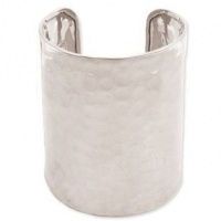 ZAD AWESOME XX-Wide 3 Hammered Silver Tone Cuff Bracelet ZAD AWESOME XX-Wide 3 Hammered Silver Tone Cuff Bracelet