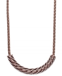 Glam it up! With a touch of crystal and a bronze tone mixed metal setting, Alfani's frontal necklace is well-equipped for any special occasion. Approximate length: 18 inches + 2-inch extender. Glam it up! With a touch of crystal and a bronze tone mixed metal setting, Alfani's frontal necklace is well-equipped for any special occasion. Approximate length: 18 inches + 2-inch extender.