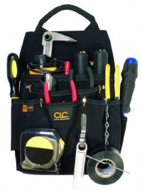 Custom Leathercraft 5505 Professional Electrician's Tool Pouch, Ballistic Poly, 12-Pocket