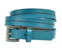 Teal Triple Wrap Belt Buckle Stitched Leather Bracelet Fashion Cool Strap Punk Teal Triple Wrap Belt Buckle Stitched Leather Bracelet Fashion Cool Strap Punk