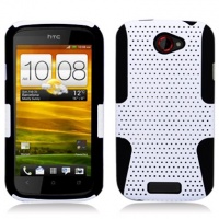 Aimo Perforated Armor Hybrid Case For HTC One S T-Mobile White Aimo Perforated Armor Hybrid Case For HTC One S T-Mobile White