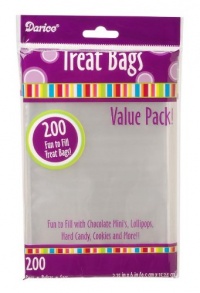 Darice 28-002V 3-3/4-Inch-by- 6-Inch Clear Treat Bag 200-Pieces Darice 28-002V 3-3/4-Inch-by- 6-Inch Clear Treat Bag 200-Pieces