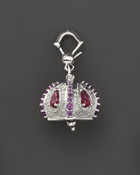 Inspired by Zen philosophy, this polished sterling silver Raja meditation bell from Paul Morelli is set with pink rhodolite and amethyst. Inspired by Zen philosophy, this polished sterling silver Raja meditation bell from Paul Morelli is set with pink rhodolite and amethyst.