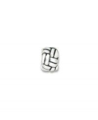 Woven sterling silver creates a sophisticated pattern on this lovely bead. Donatella is a playful collection of charm bracelets and necklaces that can be personalized to suit your style! Available exclusively at Macy's. Woven sterling silver creates a sophisticated pattern on this lovely bead. Donatella is a playful collection of charm bracelets and necklaces that can be personalized to suit your style! Available exclusively at Macy's.
