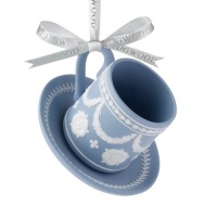 Wedgwood 2012 Holiday Iconic Teacup and Saucer Ornament Wedgwood 2012 Holiday Iconic Teacup and Saucer Ornament