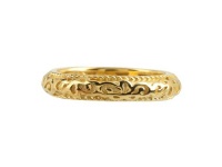Delatori 18kt Gold Plated Sterling Silver Scroll Design Stackable Band Ring Delatori 18kt Gold Plated Sterling Silver Scroll Design Stackable Band Ring