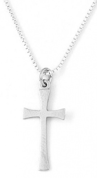 Bob Siemon Sterling Silver Latin Cross Pendant Necklace, 18 Bob Siemon Sterling Silver Latin Cross Pendant Necklace, 18