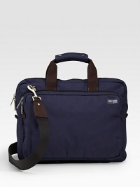 A soft briefcase fit for the streets, office and classroom alike in rugged denier canvas with a convenient laptop compartment and ripstop lining. Zip closure Exterior zip pocket Interior computer sleeve and organizing pockets Top handles, 4 drop Adjustable, detachable shoulder strap, about 44 15½W X 12H X 2D Imported A soft briefcase fit for the streets, office and classroom alike in rugged denier canvas with a convenient laptop compartment and ripstop lining. Zip closure Exterior zip pocket Interior computer sleeve and organizing pockets Top handles, 4 drop Adjustable, detachable shoulder strap, about 44 15½W X 12H X 2D Imported