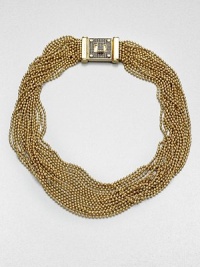 From the Modern Classics Collection. Strand upon strand of tiny golden beads are delightfully dramatic in this arresting design with a sparkle turn-lock clasp.GoldtoneLength, about 16Turn-lock claspImported From the Modern Classics Collection. Strand upon strand of tiny golden beads are delightfully dramatic in this arresting design with a sparkle turn-lock clasp.GoldtoneLength, about 16Turn-lock claspImported