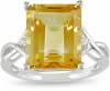 Sterling Silver Citrine and White Topaz Ring