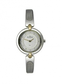 Skagen Women's 354SGSC Steel Collection Crystal Accented Mesh Two Tone Stainless Steel Bracelet Watch Skagen Women's 354SGSC Steel Collection Crystal Accented Mesh Two Tone Stainless Steel Bracelet Watch