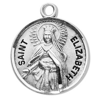 Sterling Silver Round St. Elizabeth 18 Chain. Gift Boxed. Sterling Silver Round St. Elizabeth 18 Chain. Gift Boxed.