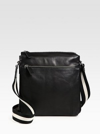 Smooth leather crossbody bag with ample zip pockets, ideal for the gentleman on-the-go.Zip closureAdjustable shoulder strapExterior, interior zip pocketsFully lined11W x 11H x 2DMade in Switzerland Smooth leather crossbody bag with ample zip pockets, ideal for the gentleman on-the-go.Zip closureAdjustable shoulder strapExterior, interior zip pocketsFully lined11W x 11H x 2DMade in Switzerland