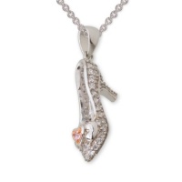 Disney Princess Sterling Silver Slipper Pendant Necklace with 18 Chain Disney Princess Sterling Silver Slipper Pendant Necklace with 18 Chain