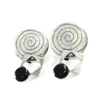 Chip-on earrings 'french touch' Les Acidulés silver-plated grey. Chip-on earrings 'french touch' Les Acidulés silver-plated grey.