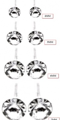 Set of 4 Pairs Earrings: 4MM, 5MM, 6MM, & 7MM White Round Solitaire Swarovski Crystal Elements Stud Earrings, Anodized Hypoallergenic 316L Stainless Steel Posts, Posts Set of 4 Pairs Earrings: 4MM, 5MM, 6MM, & 7MM White Round Solitaire Swarovski Crystal Elements Stud Earrings, Anodized Hypoallergenic 316L Stainless Steel Posts, Posts
