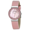 Skagen Denmark Pink Dial Glitz Markers Ladies Watch 358SSLP