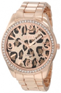 XOXO Women's XO5638 Rose Gold-Tone Leopard Dial Bracelet Watch XOXO Women's XO5638 Rose Gold-Tone Leopard Dial Bracelet Watch