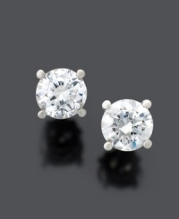 Cultivate a perfect look with Gemex Certified colorless round-cut diamond (3/4 ct. t.w.) earrings set in platinum. Cultivate a perfect look with Gemex Certified colorless round-cut diamond (3/4 ct. t.w.) earrings set in platinum.