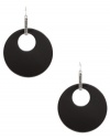 GUESS Black Retro Circle Earrings, BLACK