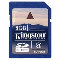 Kingston 8 GB Class 4 SDHC Flash Memory Card SD4/8GBET Kingston 8 GB Class 4 SDHC Flash Memory Card SD4/8GBET