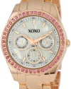 XOXO Women's XO5298A Rhinestone Accent Rose Gold Bracelet Watch