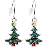 Decorative Christmas Tree Holiday Earrings