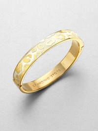 A wildly chic design with a cheeky idiom engraved inside. EnamelBrassDiameter, about 2.5Hinged closureImported A wildly chic design with a cheeky idiom engraved inside. EnamelBrassDiameter, about 2.5Hinged closureImported