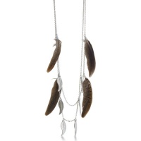 Double Strand Leaf and Feather Necklace, 30 Inches Long, CLEARANCE PRICED, LIMITED QUANTITY AVAILABLE Double Strand Leaf and Feather Necklace, 30 Inches Long, CLEARANCE PRICED, LIMITED QUANTITY AVAILABLE