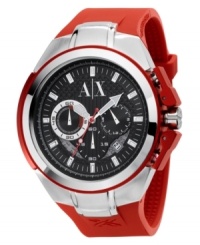 A sleek, multifunctional sports watch with rich color, from AX Armani Exchange.