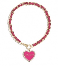 G by GUESS Chain Necklace with Logo Heart and Faux- G by GUESS Chain Necklace with Logo Heart and Faux-