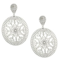 3 Stunning Round Stainless Steel Chandelier Earrings 3 Inch